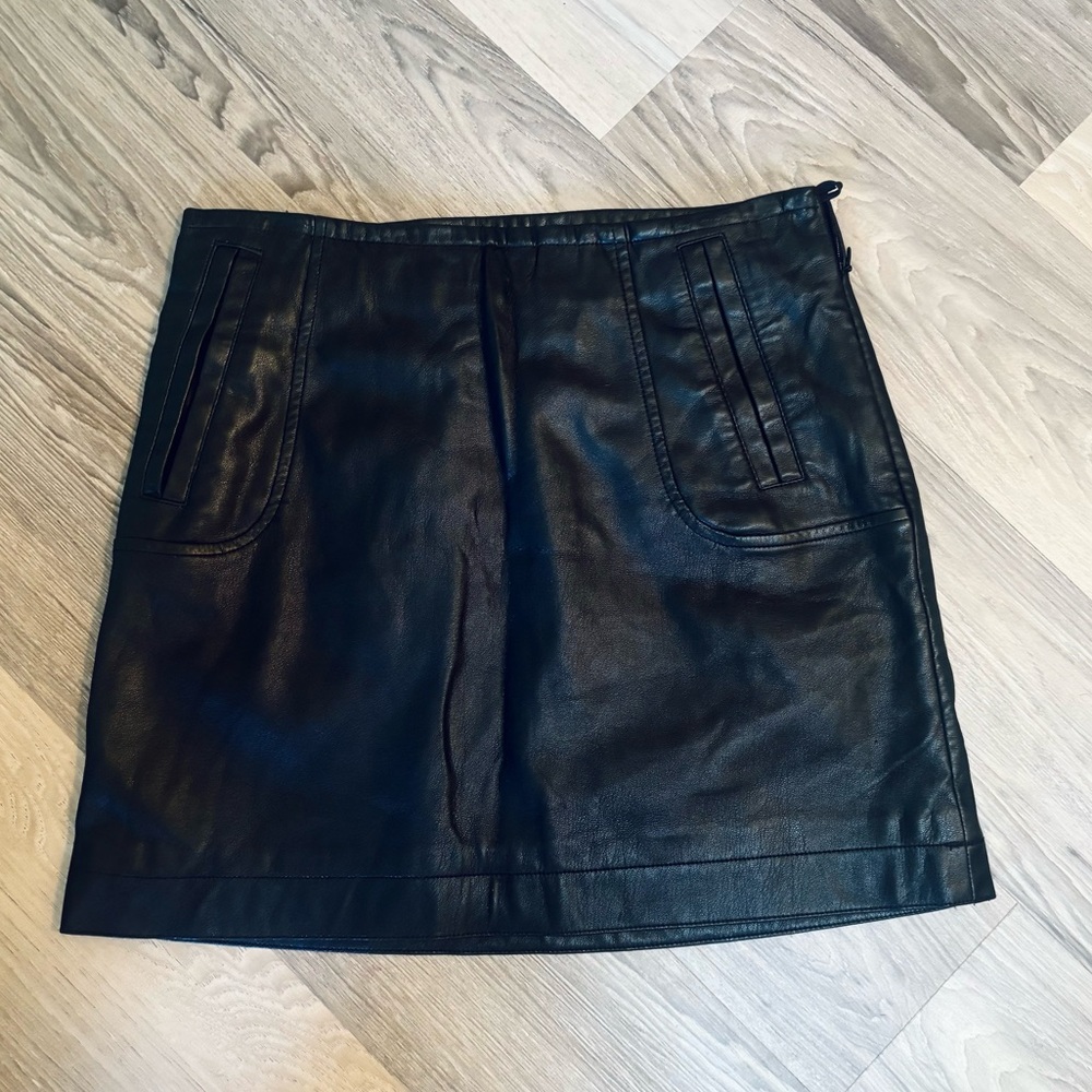 Vegan Leather Mini Skirt
